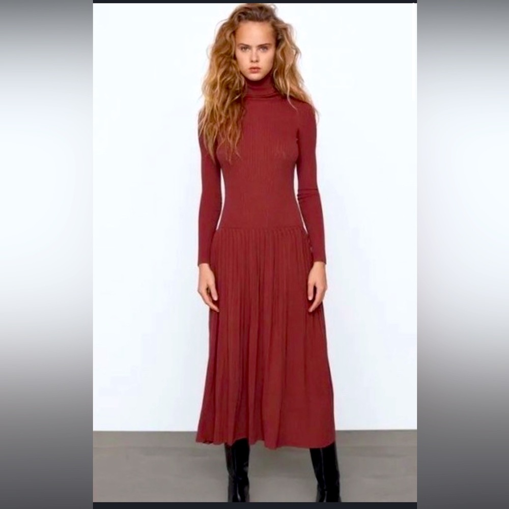 Knit drape dress